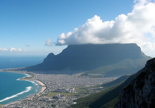 Table Mountain and cityscape of Cape Town, South Africa
